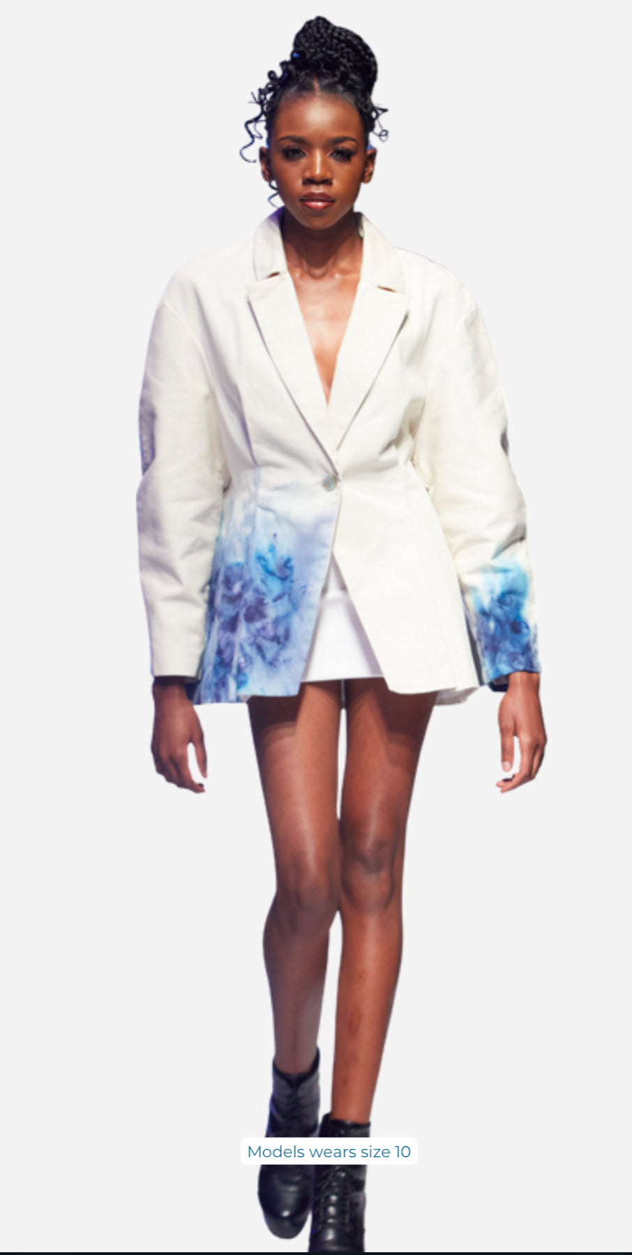 Chaqueta de lona teñida con hielo